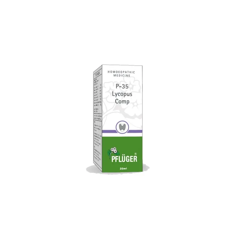 P-35 Lycopus by Pflüger, product carton centered on a white background