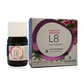 L-8 30 ml Drops by Lehning Laboratories, product package on white background
