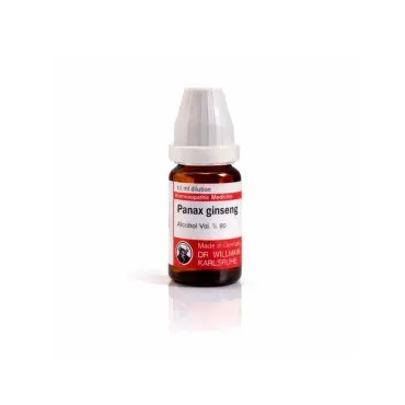 Panax Ginseng 10ml homeopathic dilutions and mother tincture bottle or pack on white background