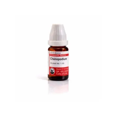 Chenopodium 10ml homeopathic dilutions and mother tincture bottle or pack on white background