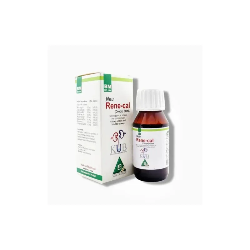 BM Neu Rene-Cal Drops homeopathic drops by BM Homoeopathic Pharmaceuticals on a pure white background