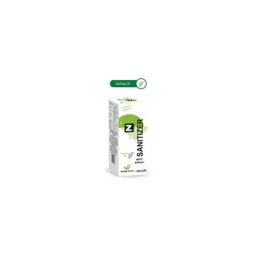 Z Sanitizer Spray Tea Tree Oil product packaging on a white background