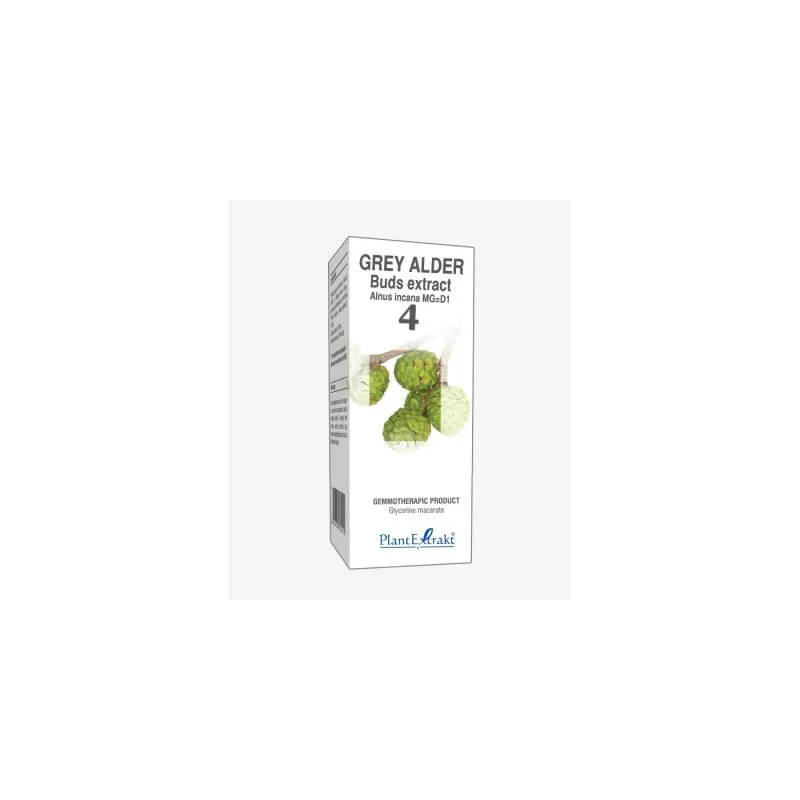 Grey Alder Buds Extract product packaging on a white background