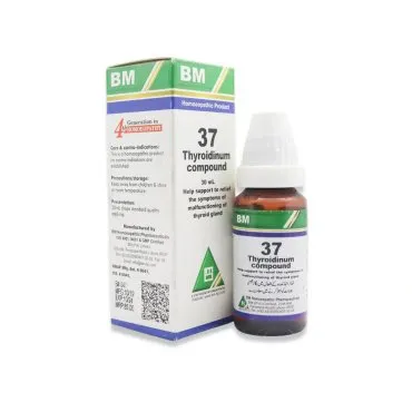 BM 37 Drops homeopathic drops on a pure white background