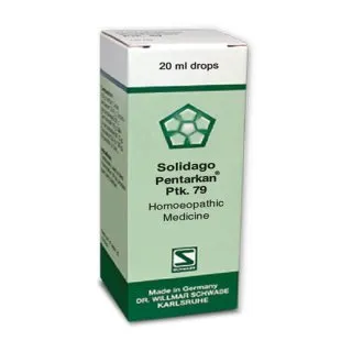 Solidago Pentarkan Ptk. 79 20ml Drops by Dr. Willmar Schwabe, original homeopathic packshot on white background