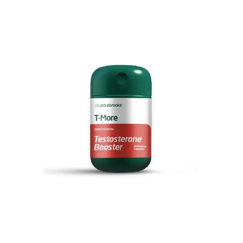 T-More Capsules by Paul Brooks, product pack on a white background