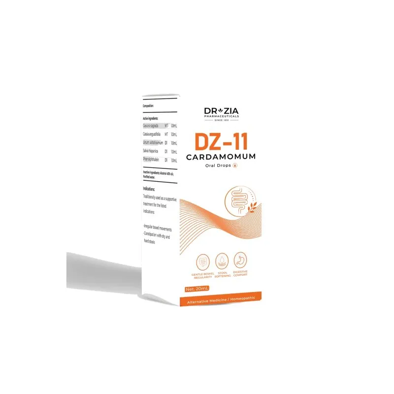 DZ-11 Cardamomum by Dr Zia Pharma, product pack centered on a white background