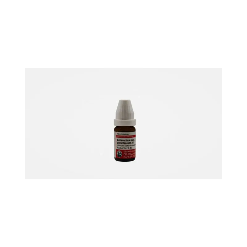 Antimonium Sulf Aur mixed pack formats homeopathic dilutions and tablets bottle or pack on white background