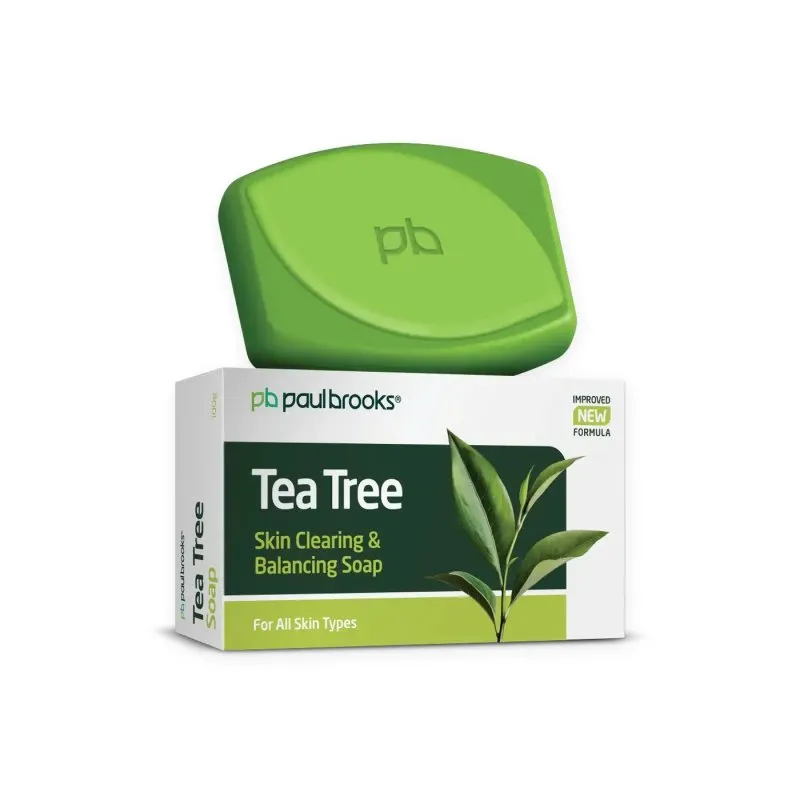 Tea Tree Soap by Paul Brooks, product pack on a white background