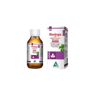 BM Moringa Syrup (Sugar Free) homeopathic syrup on a pure white background