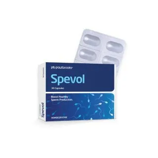 Spevol Capsules by Paul Brooks, product pack on a white background