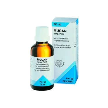 Pekana PK 50 MUCAN Drops, 30 ml homeopathic drops, original product packaging