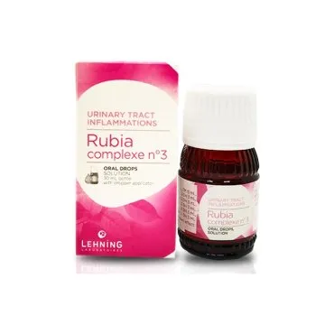 L-3 Rubia Complex 30 ml Drops by Lehning Laboratories, product package on white background