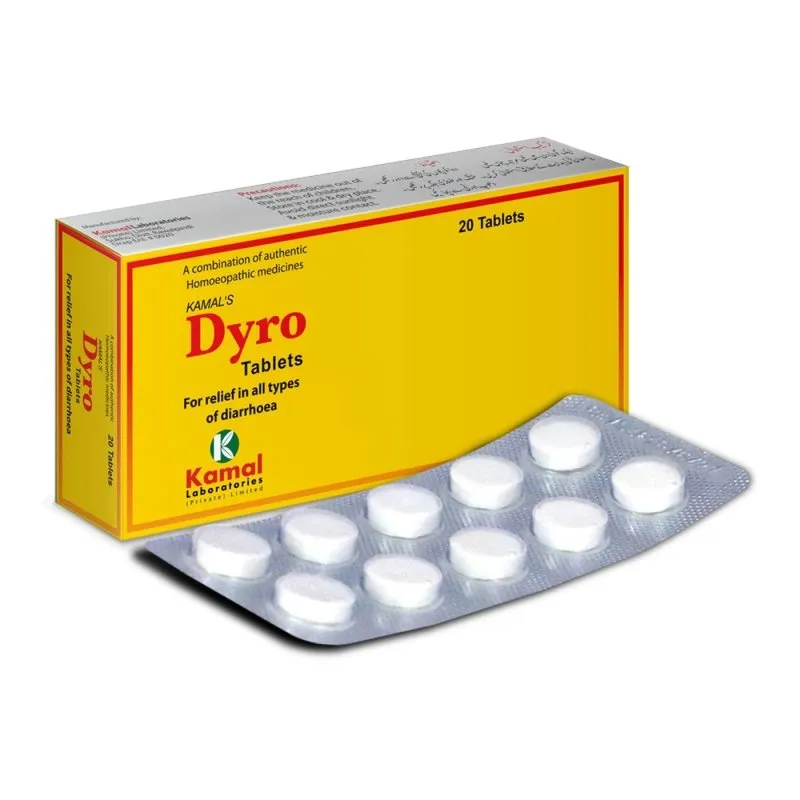 DYRO (TABLETS), Kamal Laboratories product pack on a white background