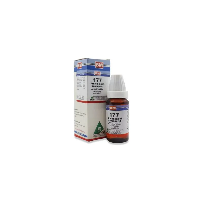BM 177 Drops homeopathic drops by BM Homoeopathic Pharmaceuticals on a pure white background