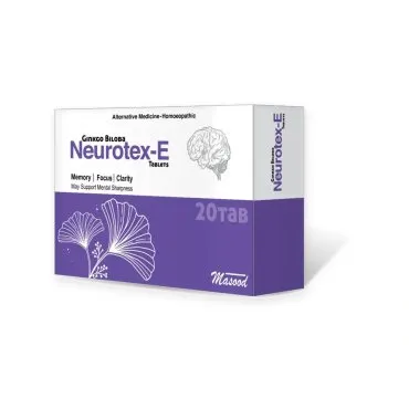 Neurotex-E Tablets by Dr. Masood, original product packaging on a white background
