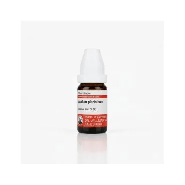 Acidum Picrinicum mixed pack formats homeopathic dilutions and tablets bottle or pack on white background