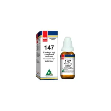 BM 147 Drops homeopathic drops on a pure white background