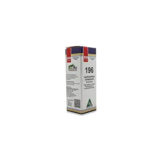 BM 196 Drops homeopathic drops by BM Homoeopathic Pharmaceuticals on a pure white background