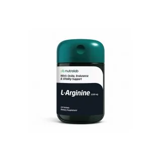 L-Arginine Tablets by Paul Brooks, product pack on a white background