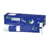 KS 03 LEDUM Cream (With Olive Oil) 20 g, Kamal Laboratories product pack on a white background