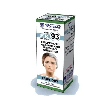 Dr. Masood HR-93 Fade-Out homeopathic drops 20 ml product package on a white background