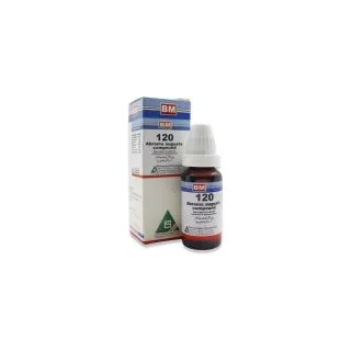 BM 120 Drops homeopathic drops by BM Homoeopathic Pharmaceuticals on a pure white background
