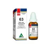 BM 63 Drops homeopathic drops on a pure white background