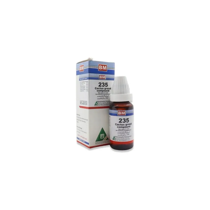 BM 235 Drops homeopathic drops on a pure white background