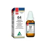 BM 64 Drops homeopathic drops on a pure white background