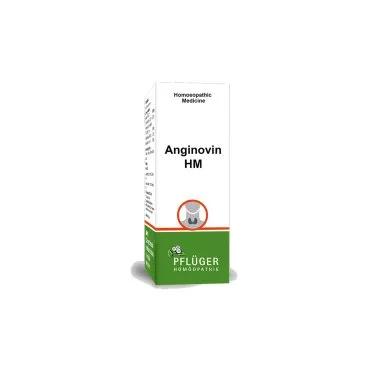 Anginovin HM by Pflüger, product carton centered on a white background