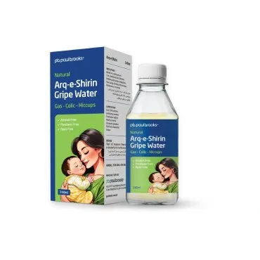 Arq-e-Shirin Gripe Water by Paul Brooks, product pack on a white background