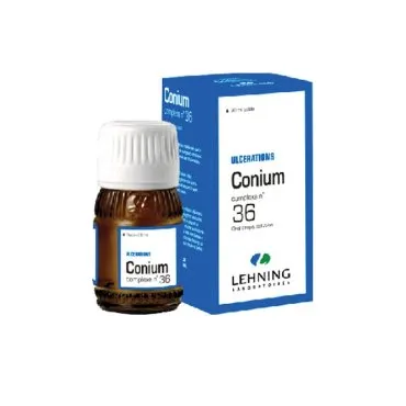 L-36 Conium Complex 30 ml Drops by Lehning Laboratories, product package on white background