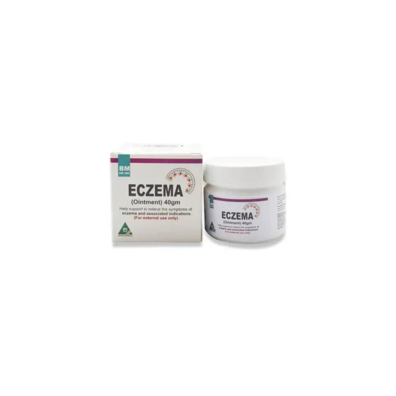 BM Eczema Ointment topical preparation by BM Homoeopathic Pharmaceuticals on a pure white background