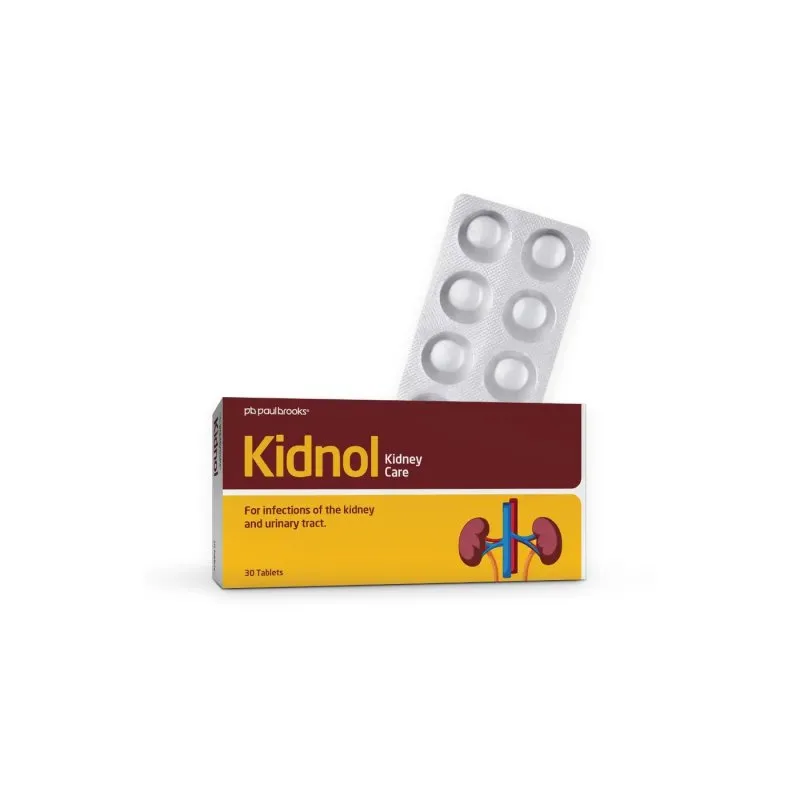 Kidnol Tablets by Paul Brooks, product pack on a white background