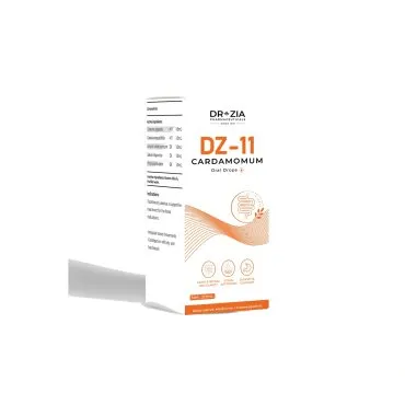 DZ-11 Cardamomum by Dr Zia Pharma, product pack centered on a white background
