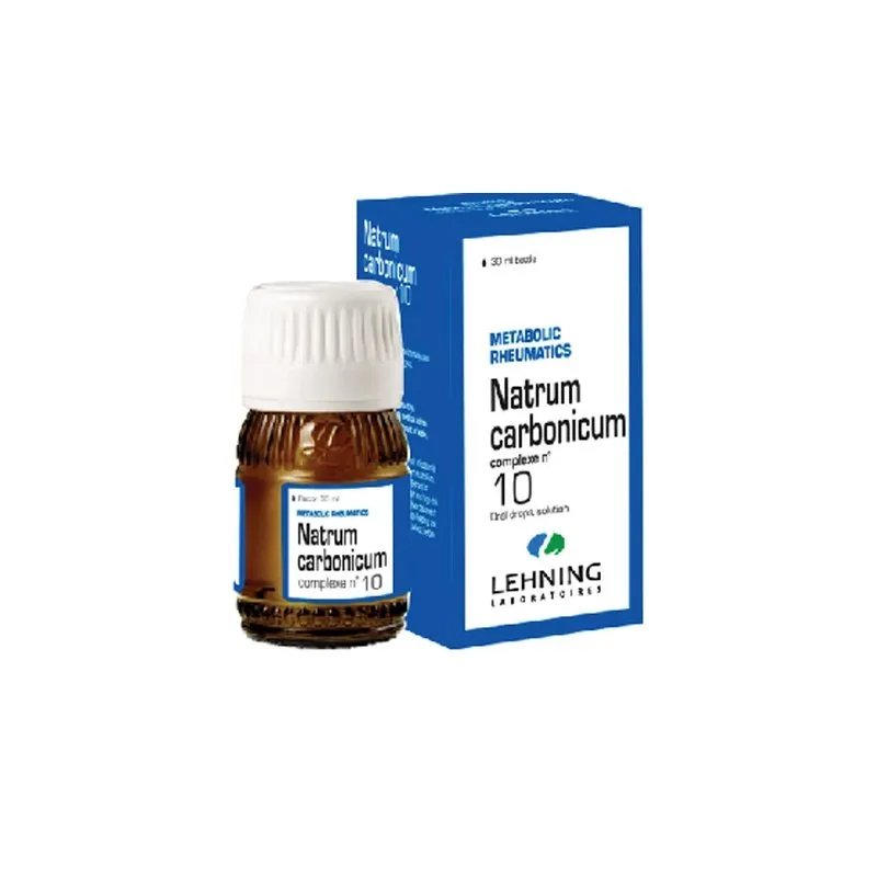 L-10 Natrum Carb, Complex 30 ml Drops by Lehning Laboratories, product package on white background