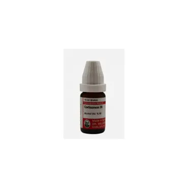Cortisonum 10ml liquid homeopathic dilution bottle or pack on white background