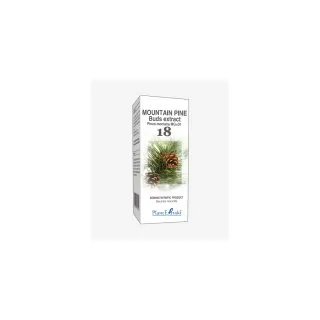 Mountain Pine Buds Extract product packaging on a white background