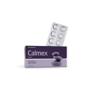 Calmex Tablets by Paul Brooks, product pack on a white background