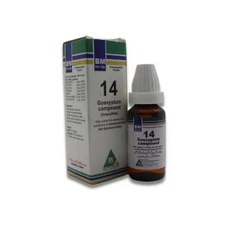 BM 14 Drops homeopathic drops on a pure white background