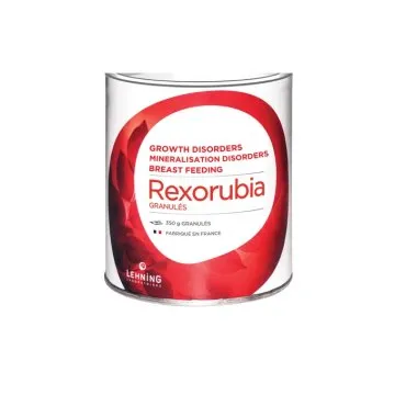 Rexorubia 350 g Granules by Lehning Laboratories, product package on white background