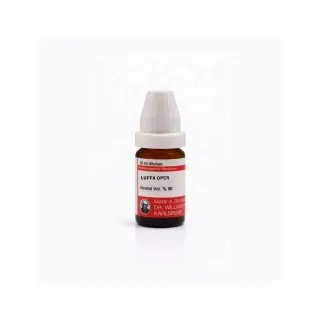 Luffa Oper 10ml homeopathic dilutions and mother tincture bottle or pack on white background