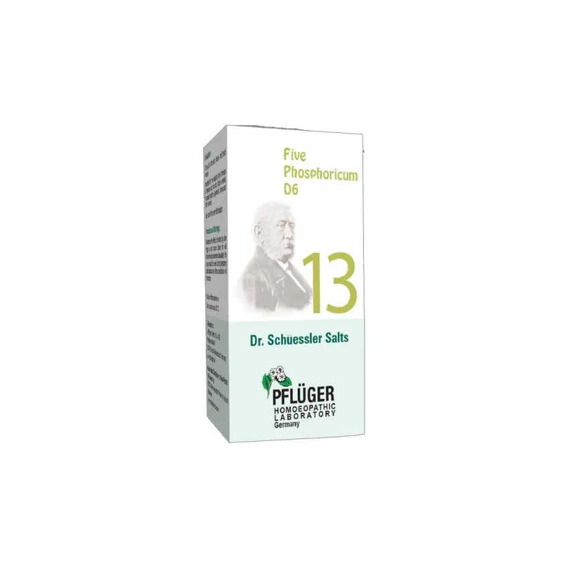 Five Phosphoricum 13 by Pflüger, product carton centered on a white background