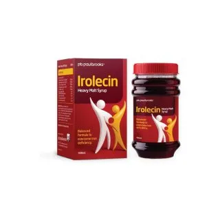 Irolecin Heavy Malt Syrup by Paul Brooks, product pack on a white background
