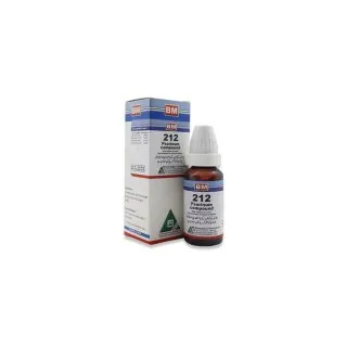 BM 212 Drops homeopathic drops on a pure white background