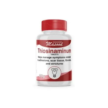 Thiosinaminum Tablets by Dr. Masood, original bottle on a white background