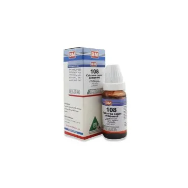 BM 108 Drops homeopathic drops by BM Homoeopathic Pharmaceuticals on a pure white background