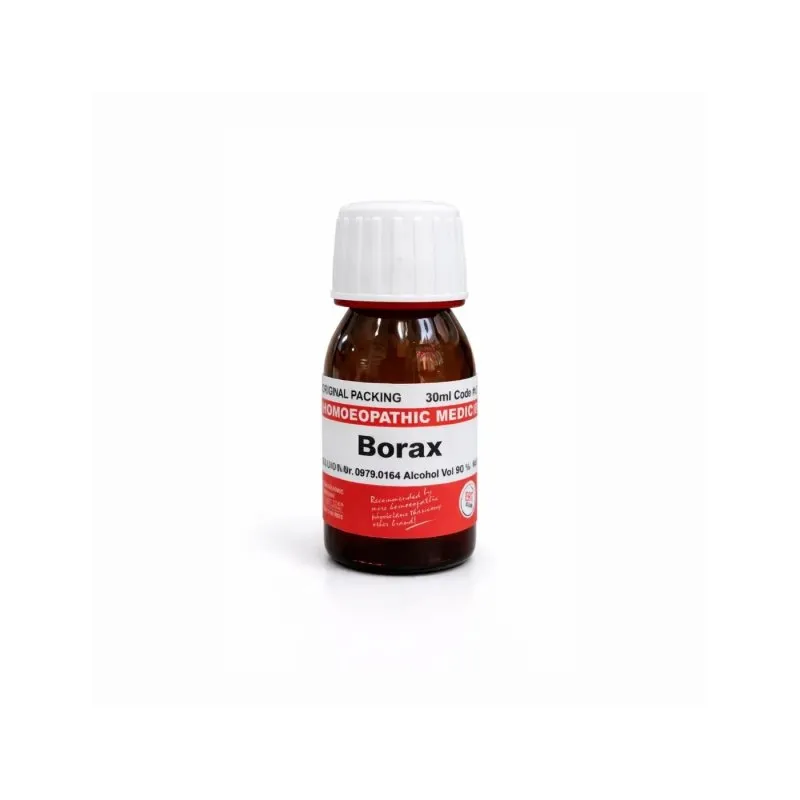 Borax homeopathic dilution bottle