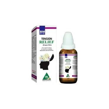 BM Tension Drops 30 ml Drops on a pure white background